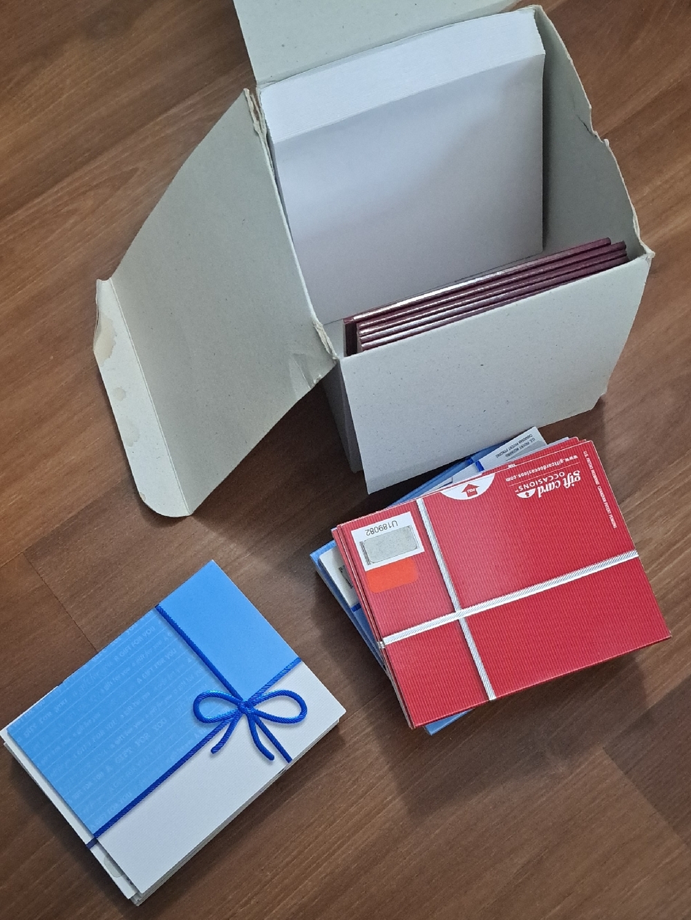 Assorted Greeting Card Pack with Blue & Red Covers